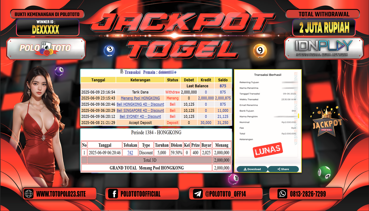 POLOTOTO JACKPOT TOGEL HONGKONG LOTTO Rp.2.000.000,-