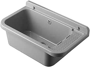 Image of Lavatoio-Pilozzo da Parete, Resina PP, 60 x 34 cm, Grigio