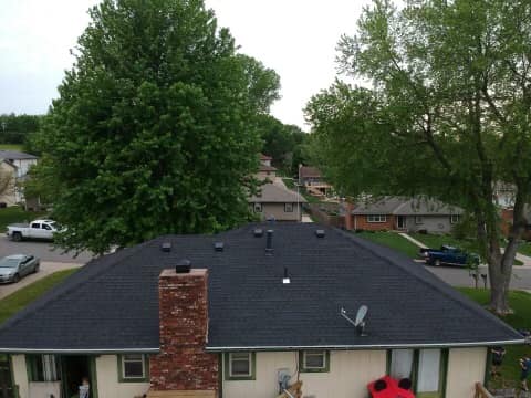 How big is a roof on a 1700 square foot house near Saint Joseph Missouri?