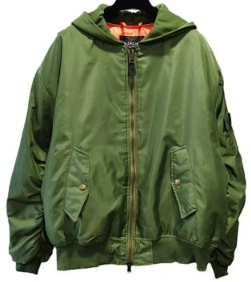 Balenciaga Chaqueta Bomber con Capucha Verde