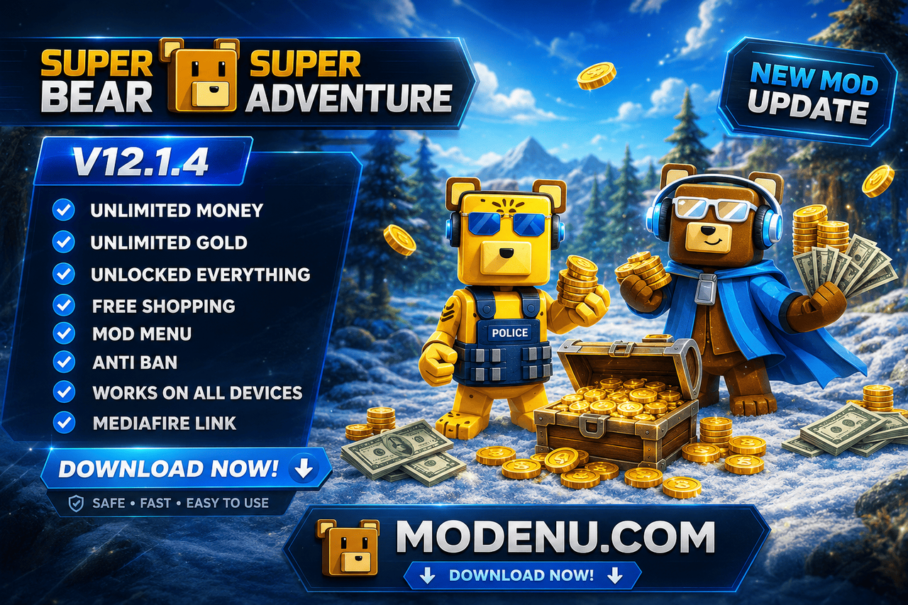 Super Bear Adventure Mod Menu APK 2026 download