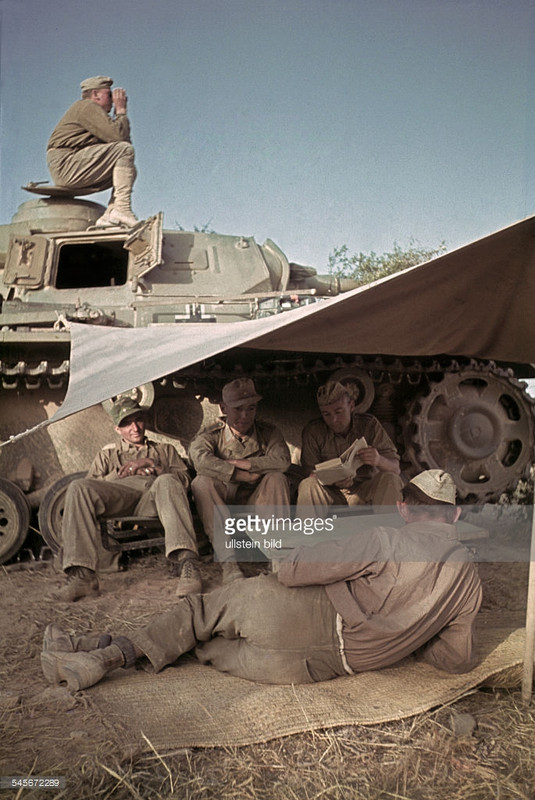German soldiers taking a break at their tank (sl