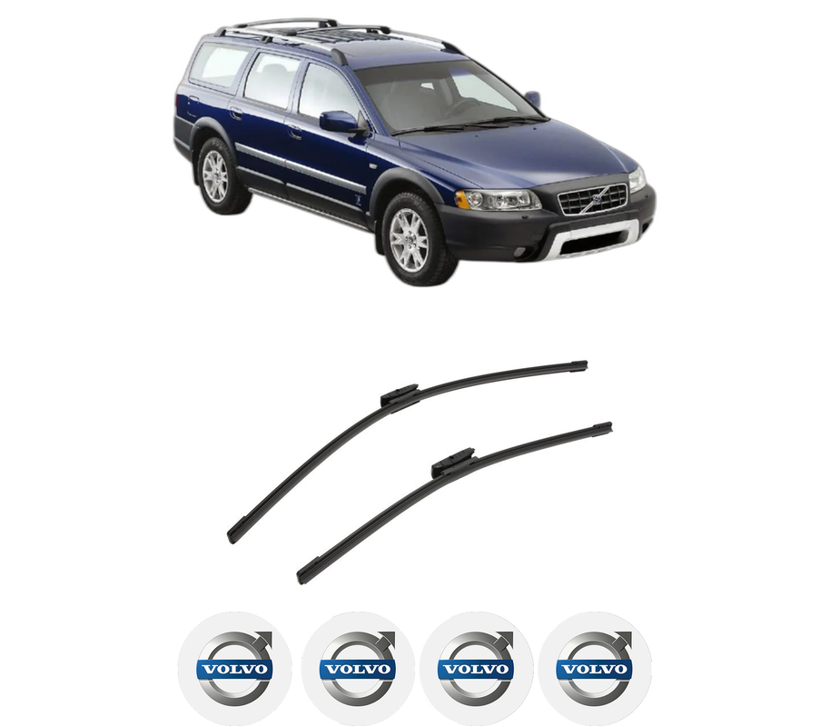 Set stergatoare auto VOLVO XC70 II (136) din 2007-2016, pentru parbriz auto, 2 bucati, Bosch Aerotwin Multi, din cauciuc siliconat rezistent, 4 Stickere Auto VOLVO