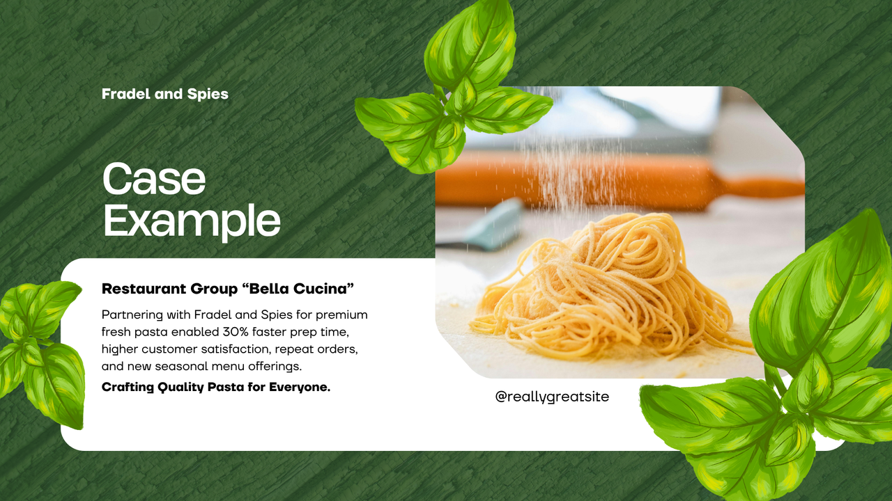 Green Illustrated Pasta Product Presentation