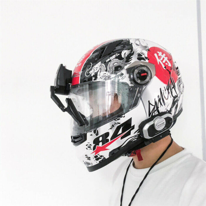 Limpiaparabrisas eléctrico universal para casco de motocicleta.