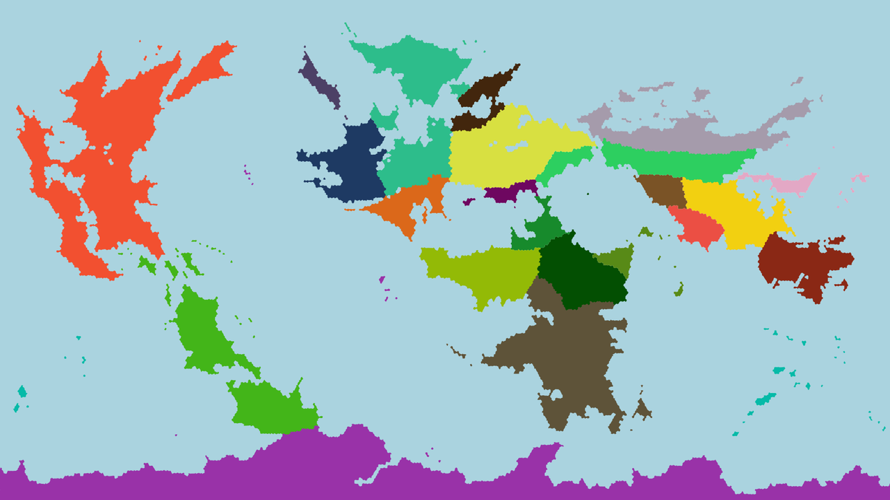 Carte des grands ensembles cultuels du globe