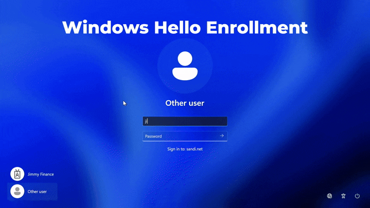 Windows Hello enrollment biometrics