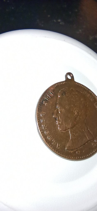 Limpieza medalla de bronce Alfonso XIII IMG-20221001-210519