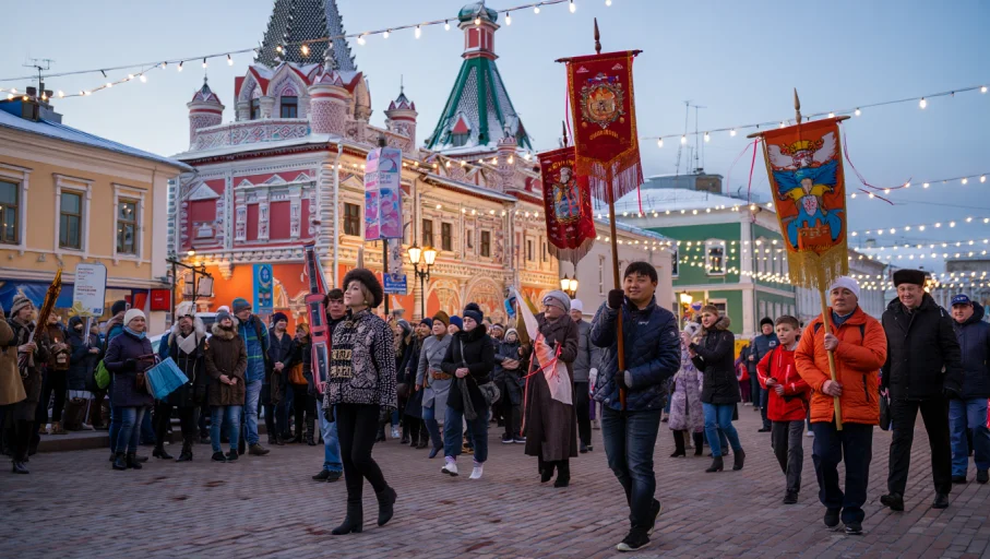 Праздник в Казани съемка