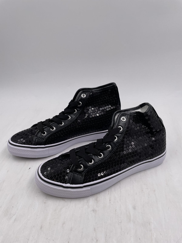 black sequin high tops