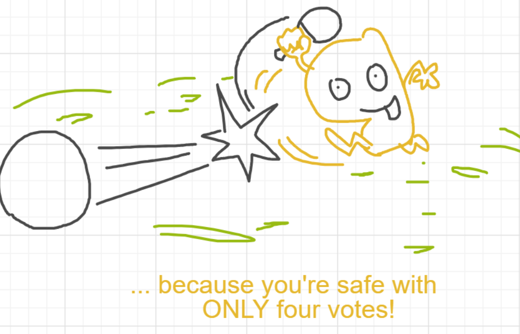 A panel from The Prime Number Few, episode eight of the Board Boards object show by Furretwalk/WalkingFurret.