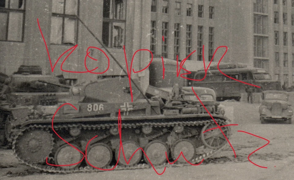 23 ID Inf Div Minsk Weiss Russland Belarus Ostfront Panzer II Tank 806 Guderian (1)
