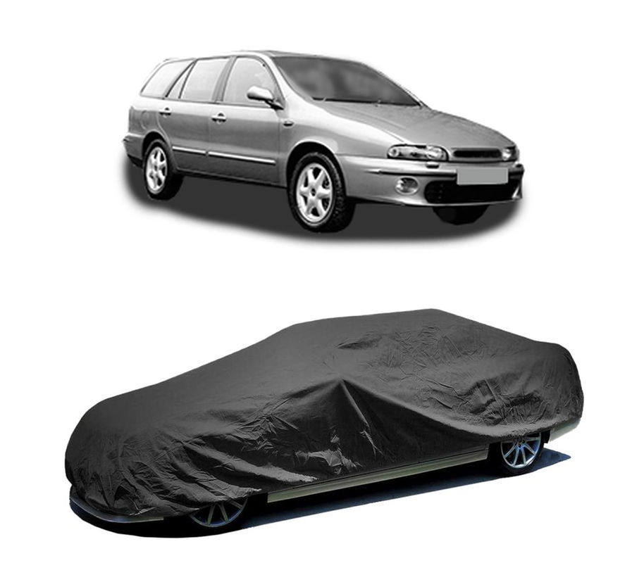 Husa tip prelata auto pentru FIAT MAREA Weekend (185_) 1996 - 2003,culoare negru, material textil impermeabil, rezistanta la intemperii praf UV, CARPASSION Husa Protectie