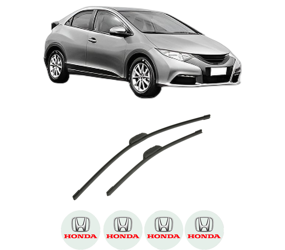 Set stergatoare auto HONDA CIVIC IX (FK) din 2012-2016, pentru parbriz auto, 2 bucati, Bosch Aerotwin Retrofit, din cauciuc siliconat rezistent, 4 Stickere Auto HONDA