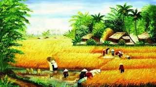 Thơ hoạ Nguyễn Thành Sáng & Tam Muội (1840) Tranh-que-huong-gat-lua