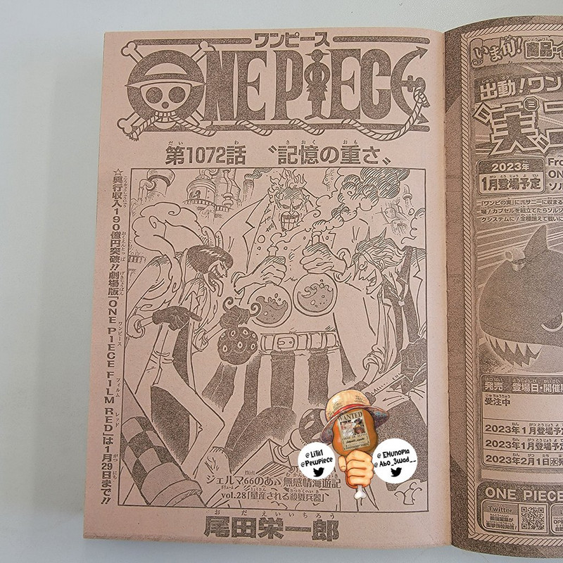 Chapitre Scan One Piece 1072 " Le poids des souvenirs