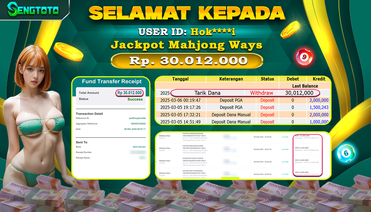 BUKTI PEMBAYARAN SLOT MAHJONG WAYS