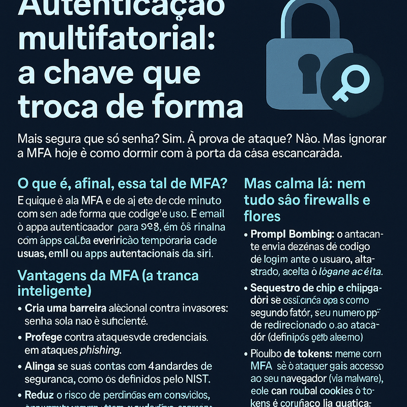 🔐 Autenticação Multifatorial: A Chave que Troca de Forma