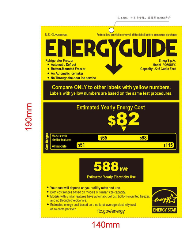 (16131000A51417)SMEG FQ55UFX(UR-BCD636WE-ST)能效-energy label