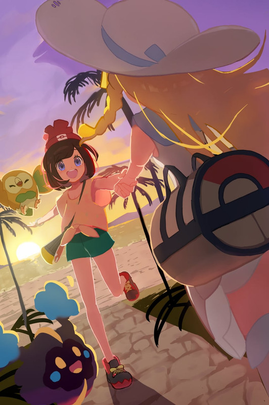 lillie-selene-rowlet-and-cosmog-pokemon-