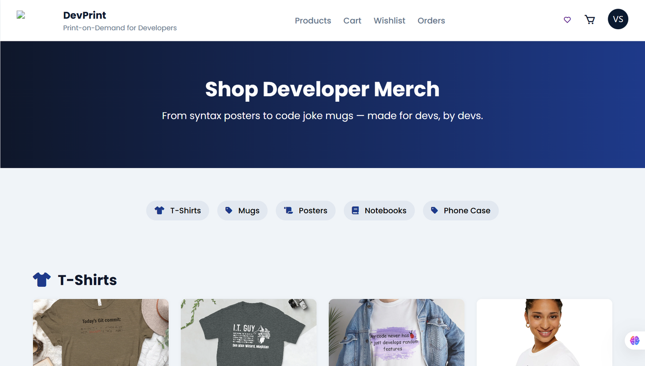 DevPrint E-Commerce Platform