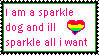 im sparkle dog stamp