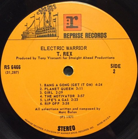 T. Rex - Electric Warrior (1971) [Vinyl Rip 32/192] lossless