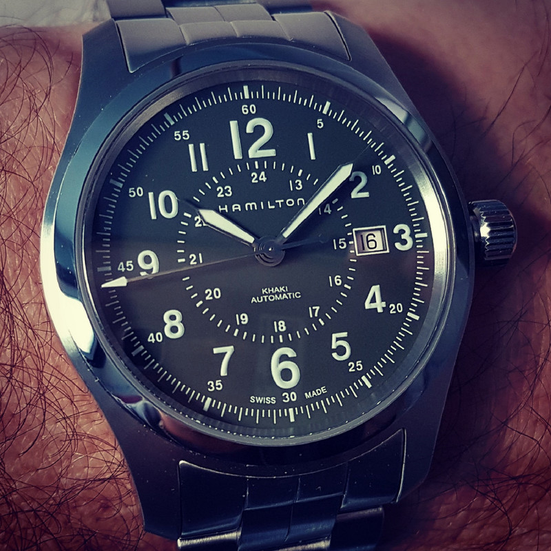 Hamilton Khaki Field Auto 42mm 100M Green Dial Cal. H10 Ref. H70605163  (2)