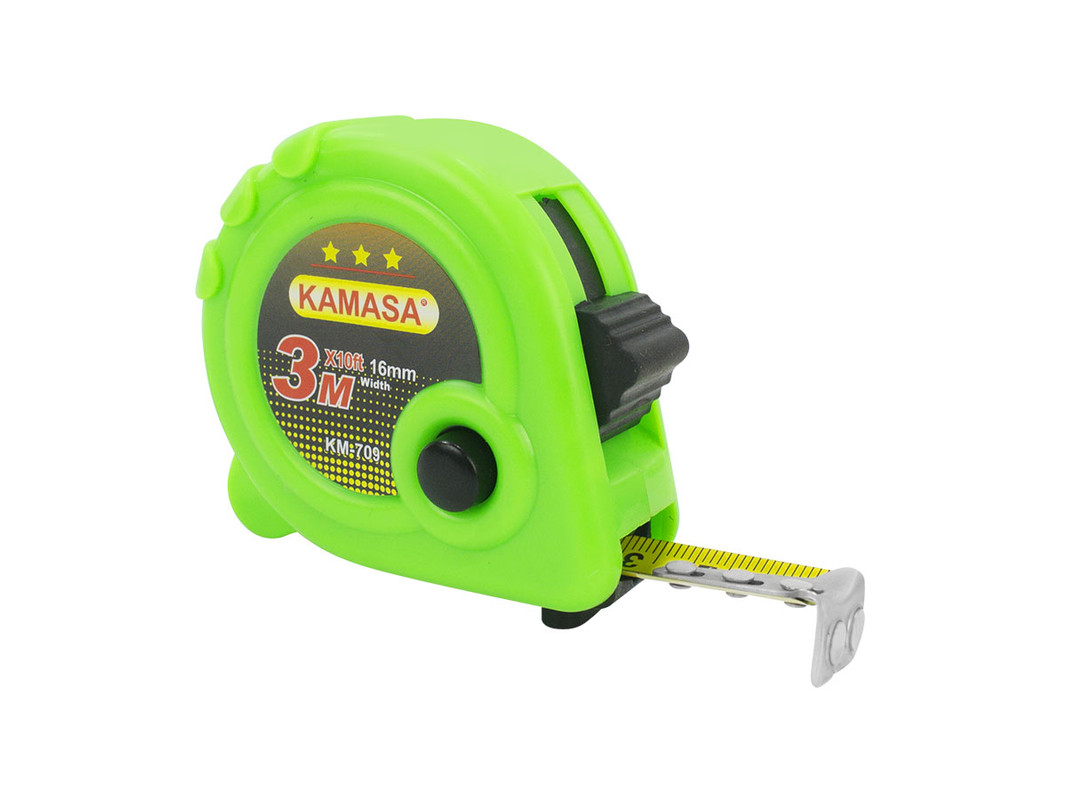 WINCHA PLASTICA COLOR 3MX16MM KAMASA