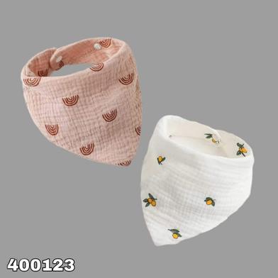 Muslin Triangle Bandana Bibs 2Pcs