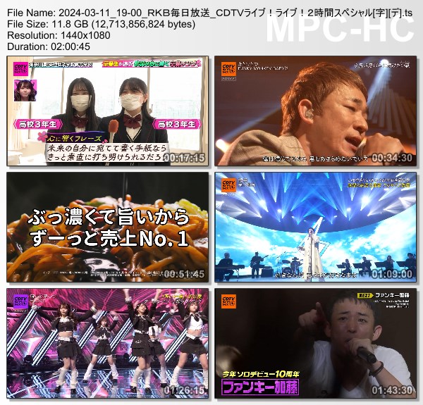 [TV-Variety] CDTVライブ！ライブ！- 2024.03.11