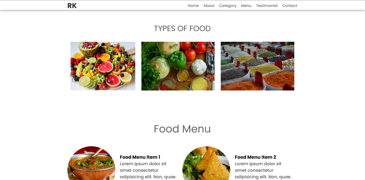 Restaurant Website Using HTML And CSS With Source Code 2