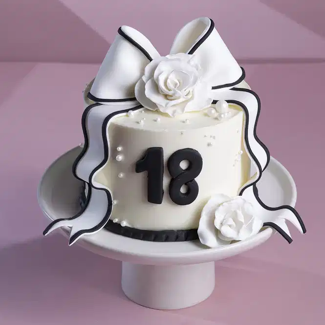 Bow N Pearls Eighteenth Birthday Cake1549
