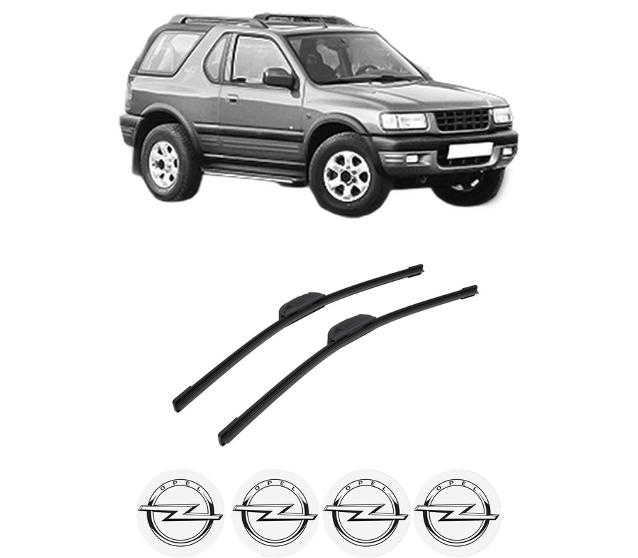 Set stergatoare auto OPEL FRONTERA B (U99) din 1998-2004, pentru parbriz auto, 2 bucati, Bosch Aerotwin Retrofit, din cauciuc siliconat rezistent, 4 Stickere Auto OPEL