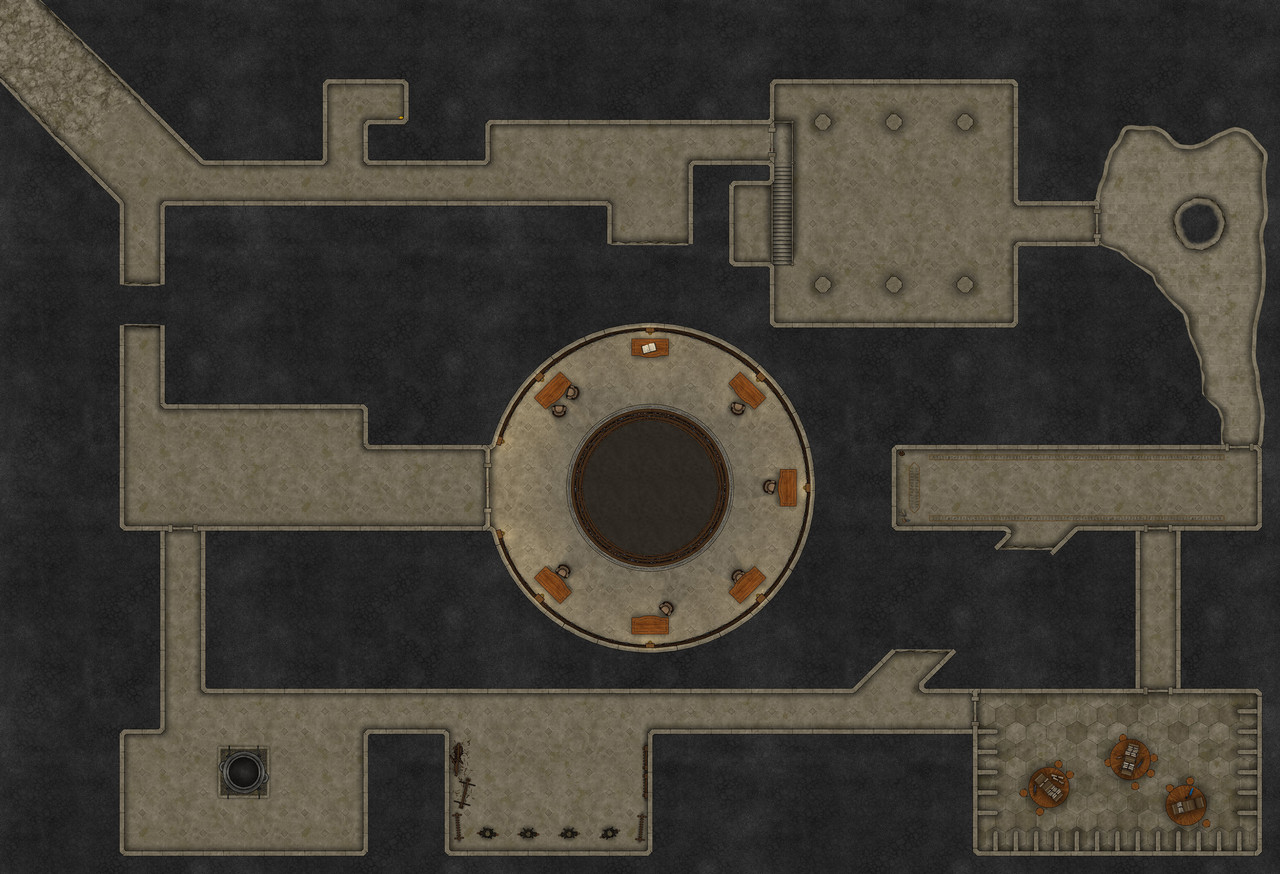 The Therassic Library 63x43 Ground nogrid lights