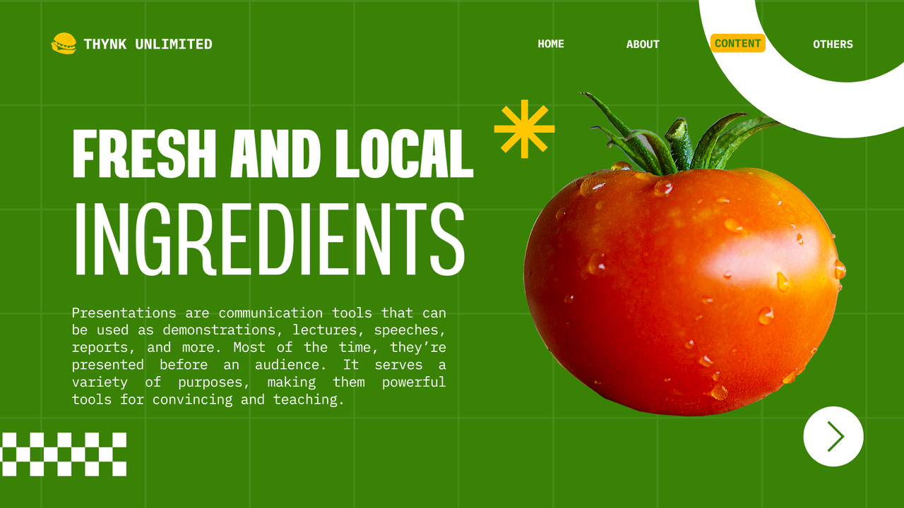 Red and White Modern Burger Presentation