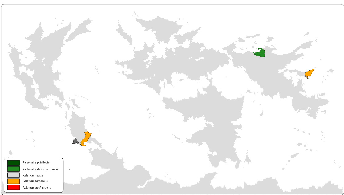 Carte des relations diplomatiques