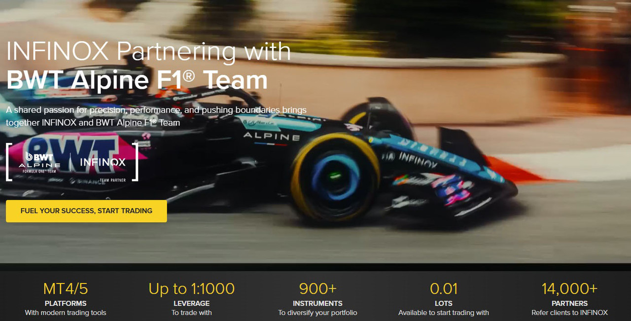 Infinox sponsorship with Alpine F1 Team showing innovation and competitive spirit.