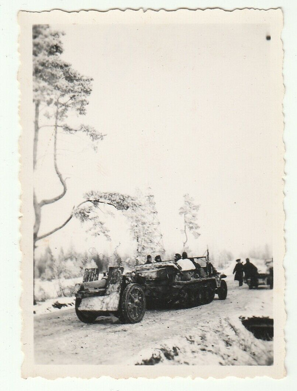 Foto - Kessel Demjansk - Halbkette - Geschütz - Russland - SdKfz - Wehrmacht