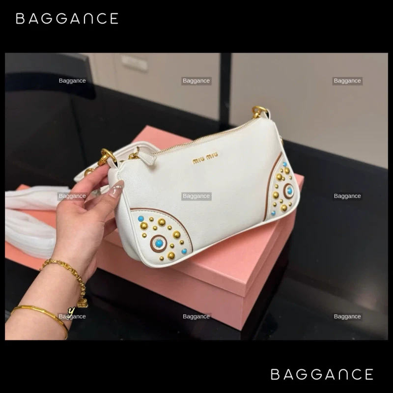 Miu Miu Baguette Brown Leather Shoulder Bag 24cm - EVMMFW-011