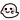 A gif of pixel art of a cute cartoonish joke with blushing cheeks, floating in place