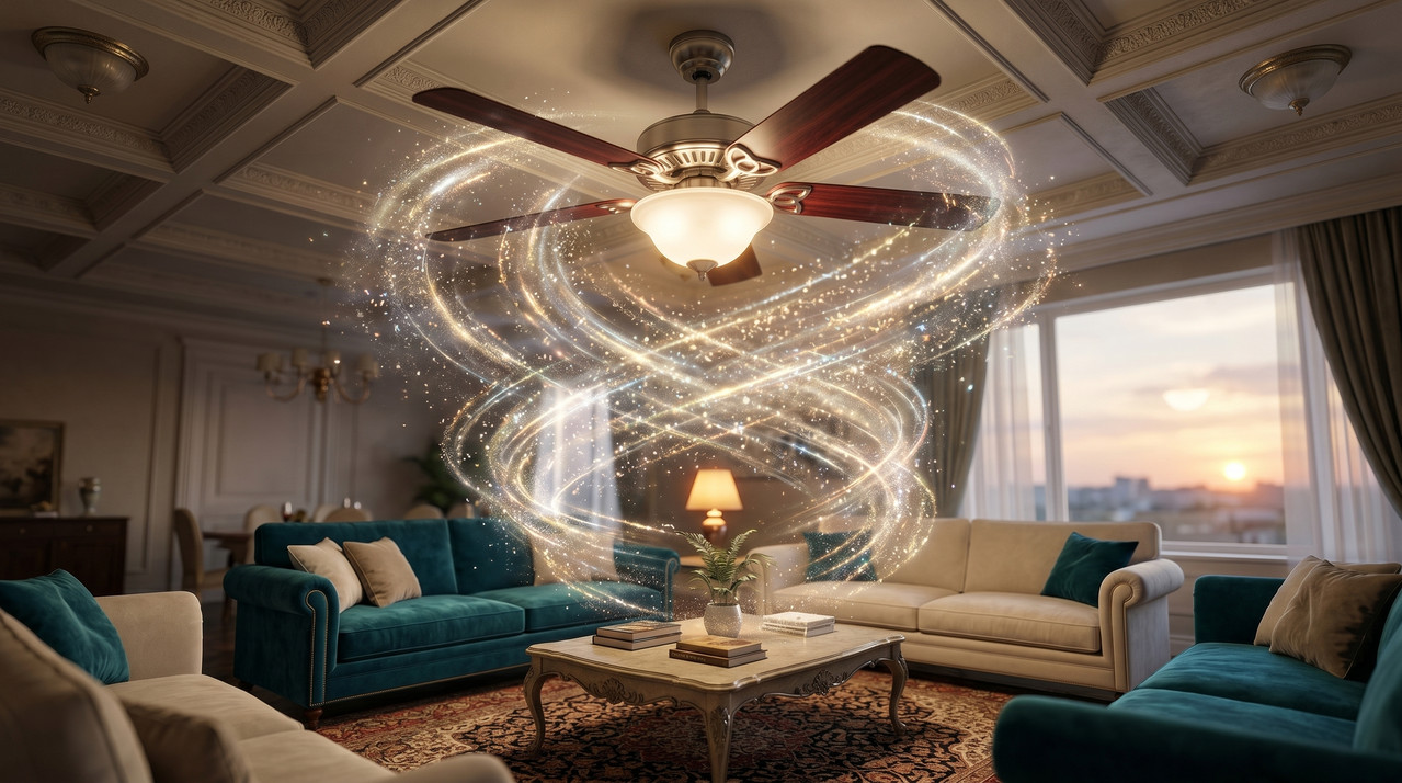 Ventilador Comet de 52 pulgadas en acabado contemporáneo