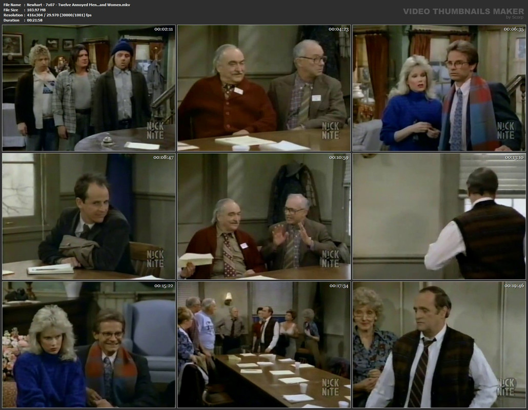 Newhart - 7x07 - Twelve Annoyed Men...and Women.mkv