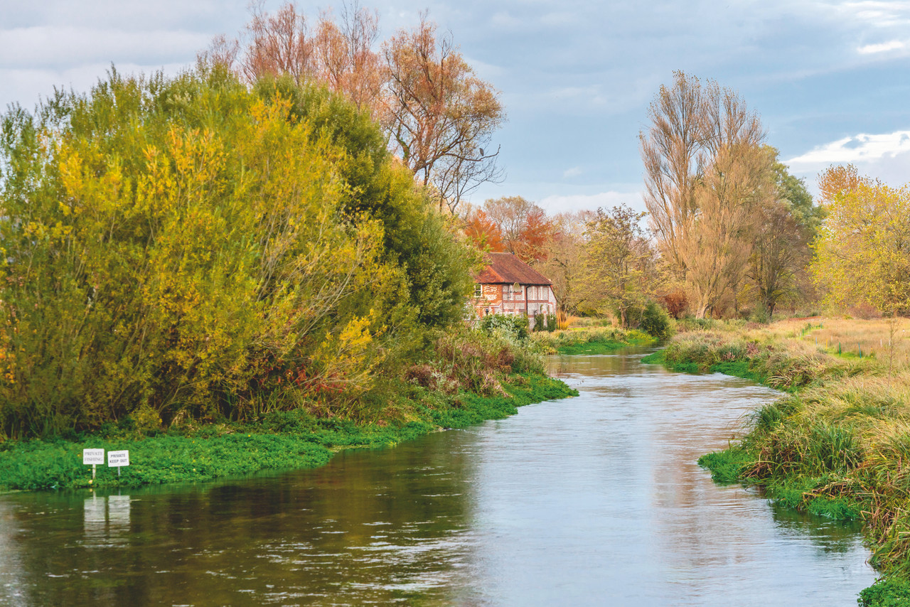 River Itchen - UK river flowing through England