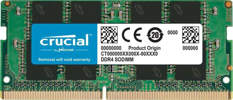 Amazon: Memoria RAM Crucial 16 GB DDR4 3200MHz CL22 
