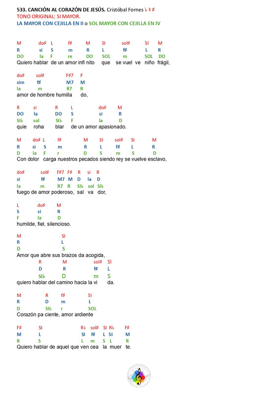 533. Canción al corazón de Jesús_ACORDES en tres tonos