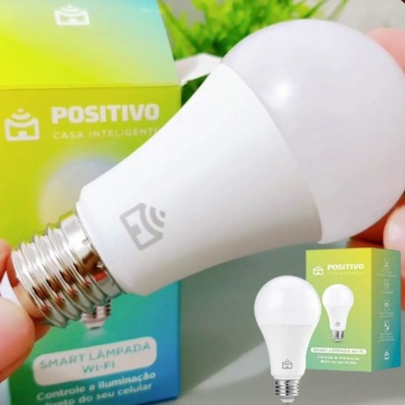 Smart Lâmpada Wi-Fi Positivo Casa Inteligente, Branca Quente e Fria, Colorido RGB, LED 9W, Bivolt – Compatível com Alexa Smart Lâmpada Wi-Fi Positivo Casa Inteligente, Branca Quente e Fria, Colorido RGB, LED 9W, Bivolt – Compatível com Alexa