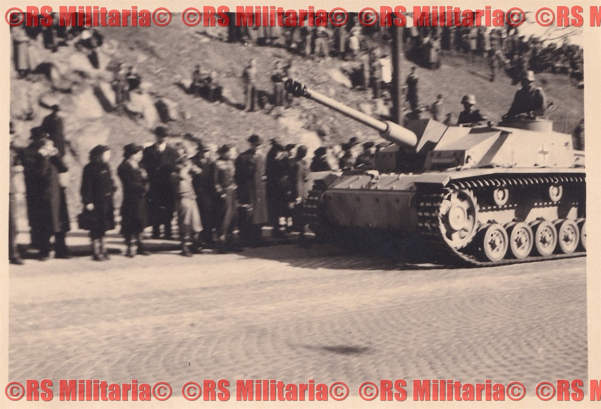 Sturmgeschütz 3 Langrohr der 25.PD Parade 20.04.1942 - Oslo Norwegen #15