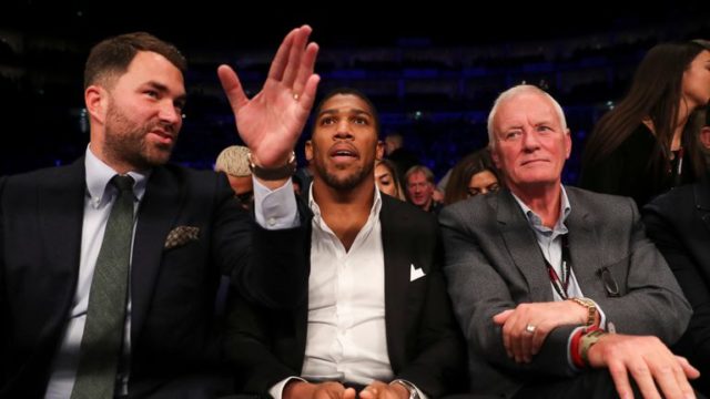 Eddie Hearn with his fighters