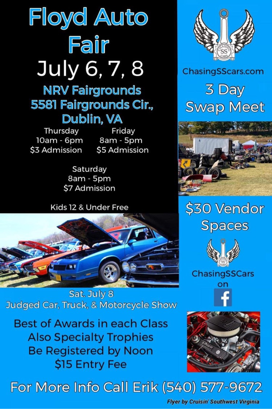 2023 Floyd Auto Fair & Vintage Auto ThreeDay Swap Meet on 07/08/2023